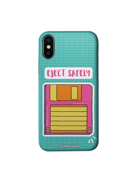 

CelfieDesign Blue & Fuchsia Pink Floppy Quirky Printed iPhone XS Slim Back Case