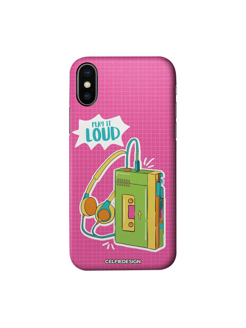 

CelfieDesign Pink & Green Walkman Printed iPhone Xs Slim Back Case