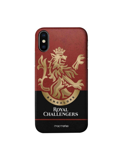 

CelfieDesign Red & Black RCB Color Block Plastic iPhone Xs Slim Back Case