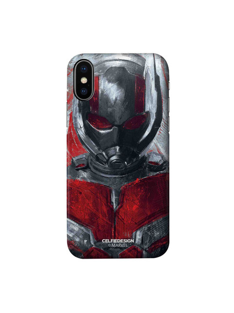 

CelfieDesign Red & Grey Charcoal Art Antman Plastic iPhone Xs Slim Back Case