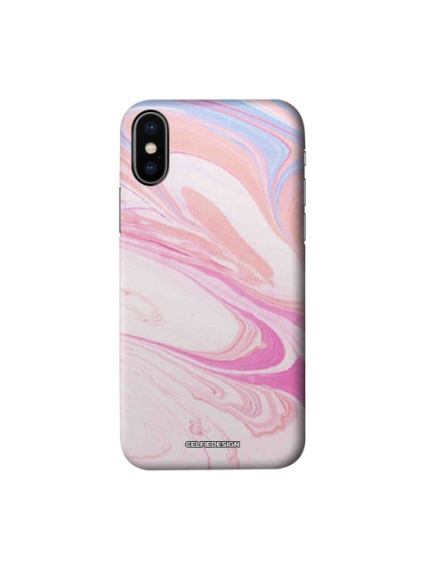 

CelfieDesign Pink & White Marble Petal Printed iPhone Xs Slim Back Case