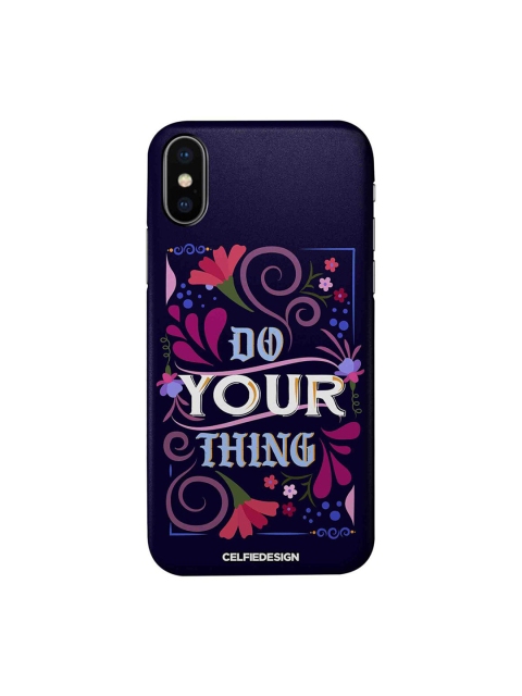 

CelfieDesign Blue & Pink Do Your Thing Typography Printed iPhone XS Slim Back Case