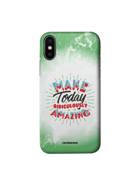 

CelfieDesign Green & Red Ridiculously Amazing iPhone Xs Slim Back Case