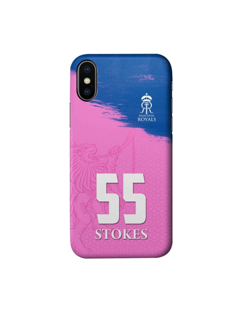 

CelfieDesign Pink & Blue Rajasthan Royals Gear Up Plastic iPhone Xs Slim Back Case