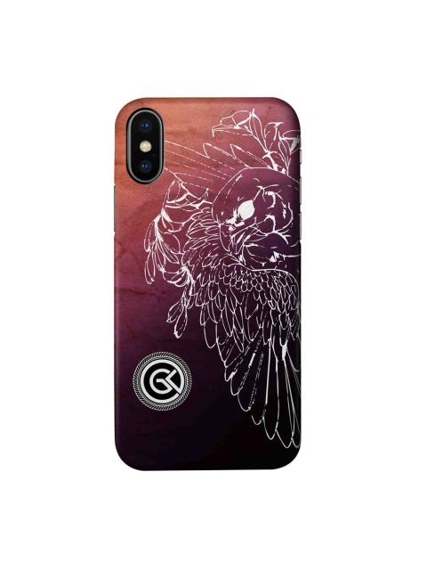 

CelfieDesign Burgundy & White Eagle Stare Quirky Printed iPhone XS Slim Back Case