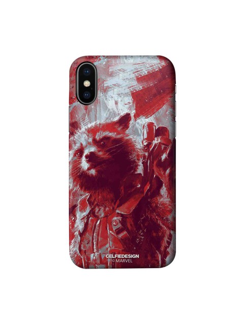 

CelfieDesign Red & White Charcoal Art Rocket - iPhone Xs Slim Back Case