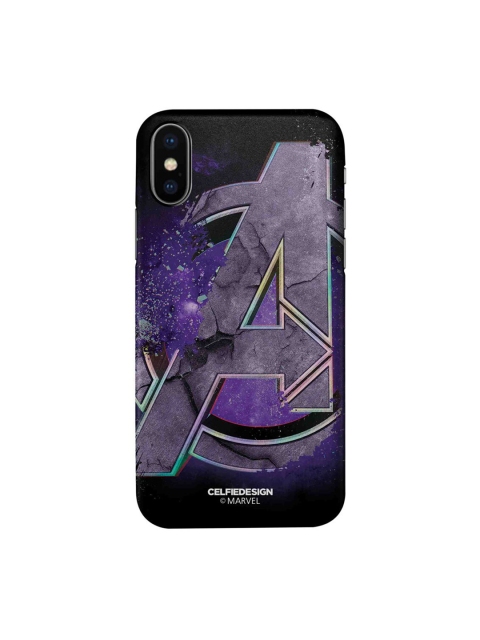 

CelfieDesign Mauve & Blue Endgame Logo Purple iPhone Xs Slim Back Case