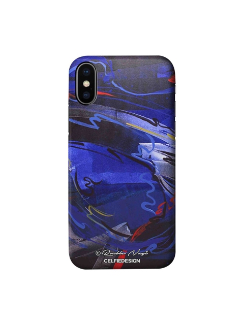 

CelfieDesign Blue & Black Happy Sky iPhone Xs Slim Back Case
