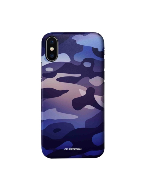 

CelfieDesign Blue Camouflage Cyber Grape Abstract Printed iPhone XS Slim Back Case