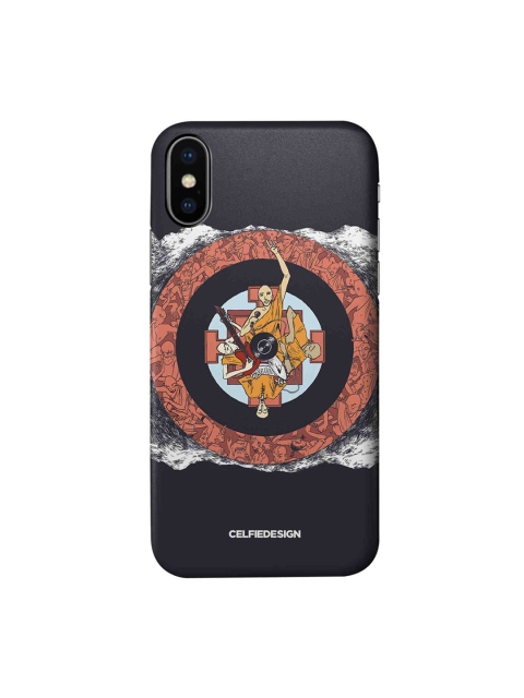 

CelfieDesign Black & Orange Rock Baba iPhone Xs Slim Back Case