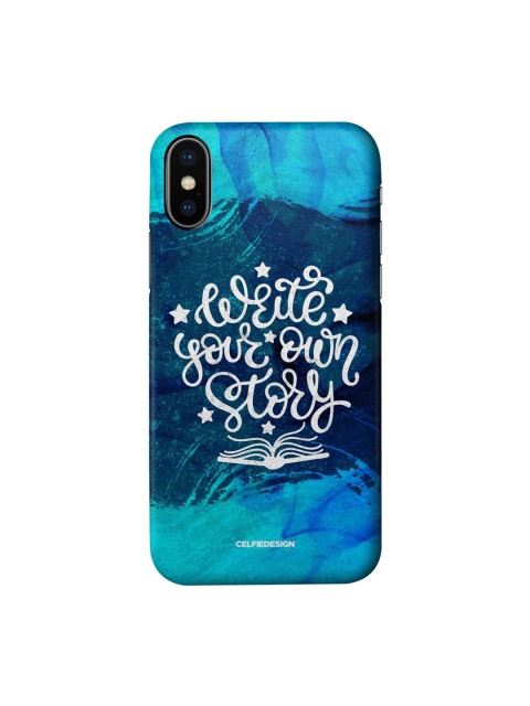 

CelfieDesign Blue & White Write Your Own Story Printed iPhone Xs Slim Back Case