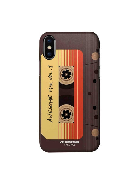 

CelfieDesign Black & Yellow Awesome Mix Tape Printed iPhone Xs Slim Back Case