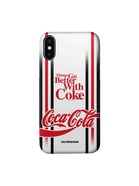 

CelfieDesign White & Red Better With Coke Typography Printed iPhone XS Slim Back Case