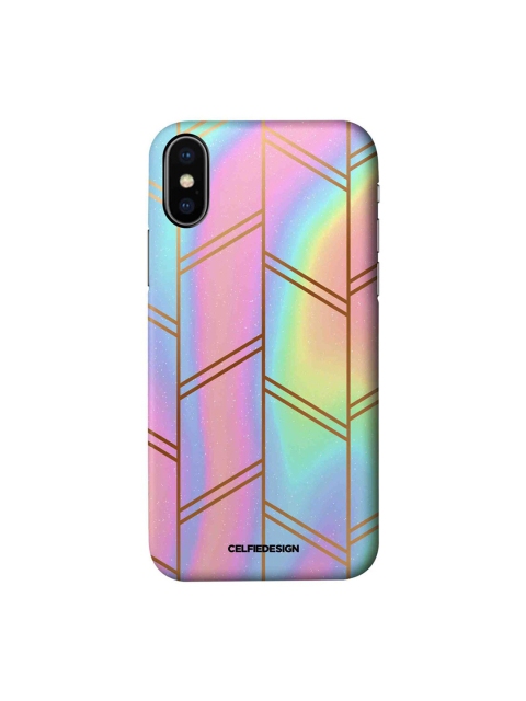 

CelfieDesign Pink & Blue Rainbow Galaxy iPhone Xs Slim Back Case