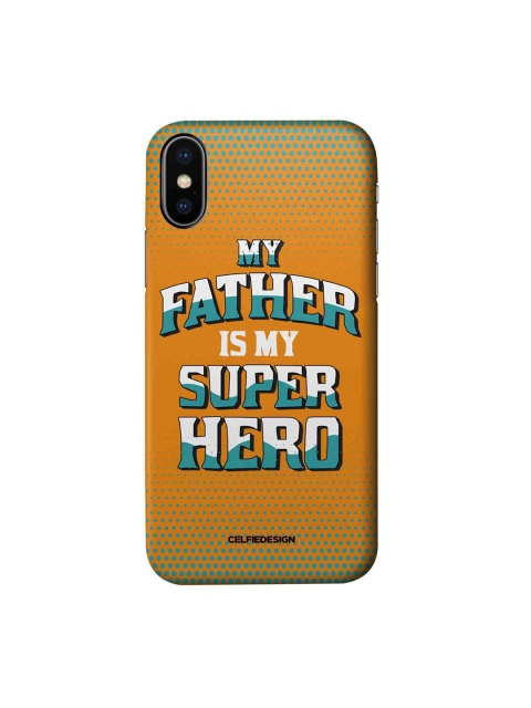 

CelfieDesign Yellow & White My Father My Superhero Printed iPhone Xs Slim Back Case