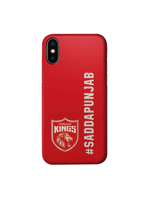 

CelfieDesign Red & White Sadda Punjab Kings Printed iPhone Xs Slim Back Case
