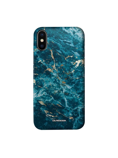 

CelfieDesign Blue & White Marble Printed iPhone Xs Slim Back Case