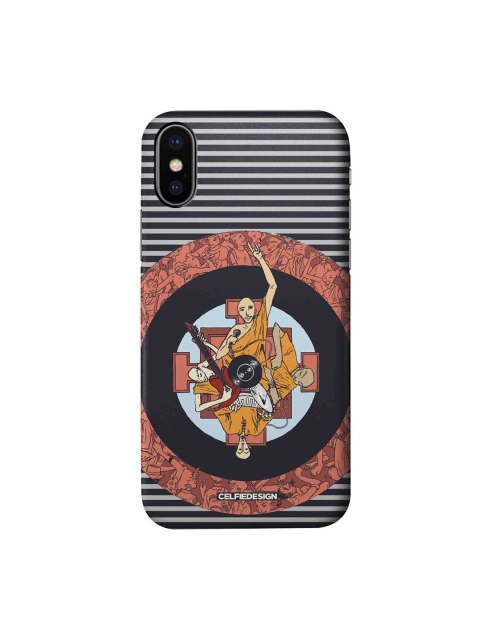 

CelfieDesign Black & Grey Rock Baba Stripes Quirky Printed iPhone XS Slim Back Case