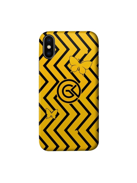 

CelfieDesign Yellow & Black Bolt Printed iPhone Xs Slim Back Case