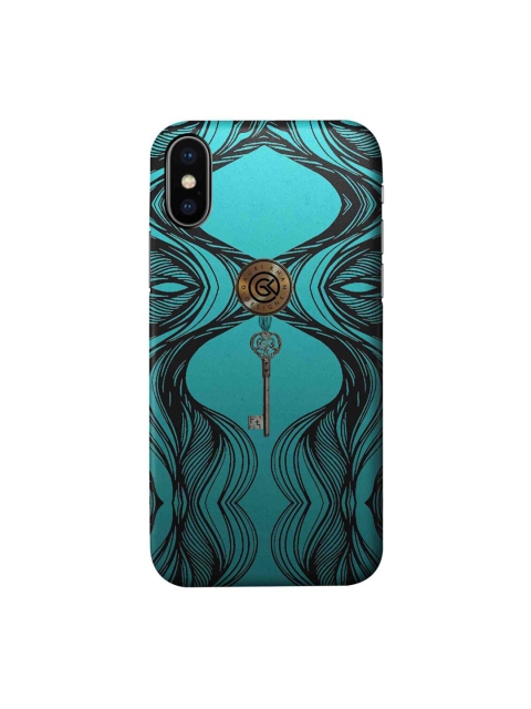 

CelfieDesign Sea-Green & Black Hanging Key iPhone Xs Slim Back Case