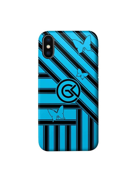 

CelfieDesign Blue & Black The Cycle iPhone Xs Slim Back Case