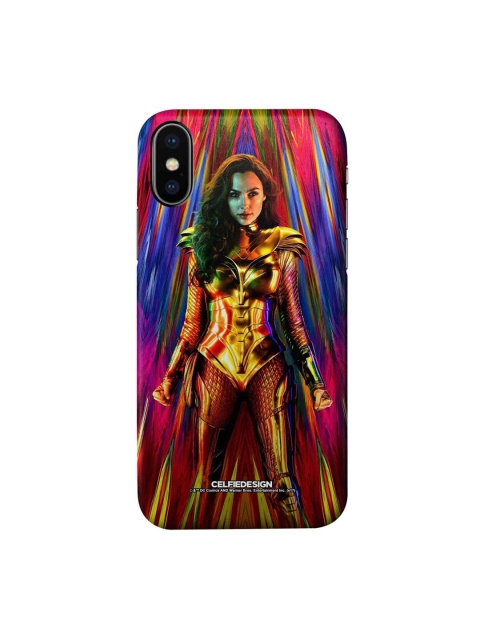 

CelfieDesign Gold-Toned and Fuchsia Pink Vigorous Wonder Woman iPhone XS Slim Back Case