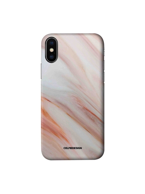 

CelfieDesign White & Beige Marble Rosa Levanto Printed iPhone Xs Slim Back Case