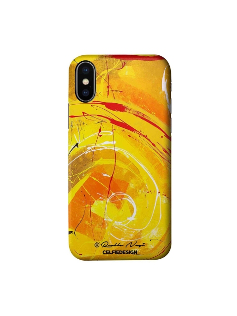 

CelfieDesign Yellow & Orange Sun Flower Abstract Printed iPhone XS Slim Back Case
