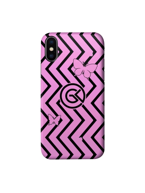 

CelfieDesign Pink & Black Bolt iPhone Xs Slim Back Case