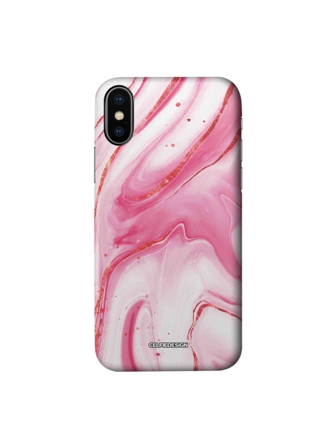 

CelfieDesign White & Pink Marble Mystic Cameo Printed iPhone Xs Slim Back Case