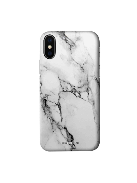 

CelfieDesign White & Grey Marble Luna Abstract Printed iPhone XS Slim Back Case