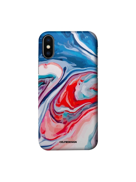 

CelfieDesign Blue & Red iPhone Xs Slim Back Case