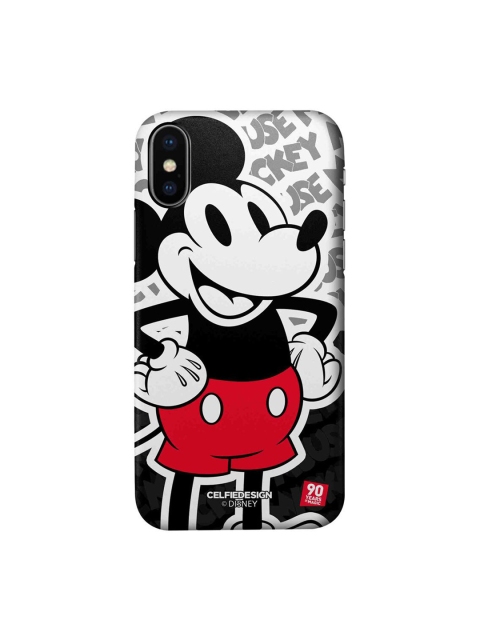 

CelfieDesign White & Black Mickey Strike a Pose iPhone XS Slim Back Case