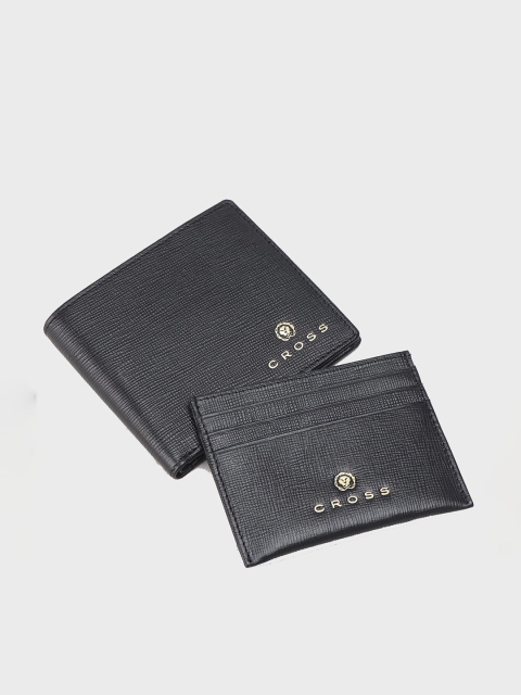 

Cross Men Black Solid Leather Two Fold Wallet