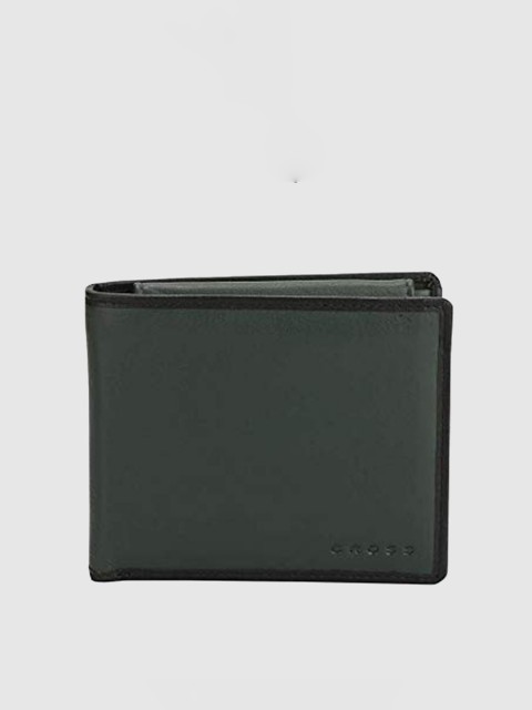 

Cross Men Green & Black Textured Two Fold Leather Wallet