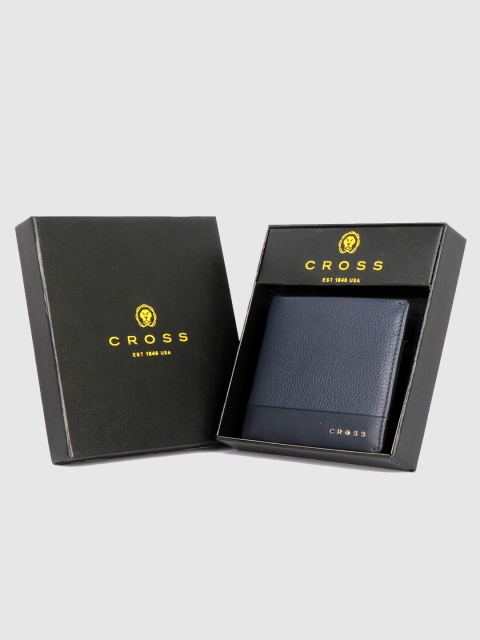 

Cross Men Navy Blue Leather Two Fold Wallet