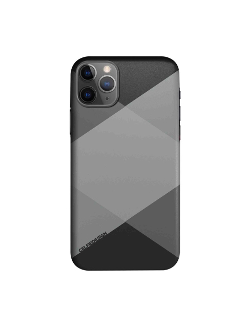 

CelfieDesign Grey & Black Criss Cross Printed iPhone 11 Pro Slim Back Case