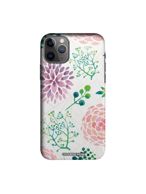 

CelfieDesign White & Pink Ferns & Flowers Printed iPhone 11 Pro Slim Back Case