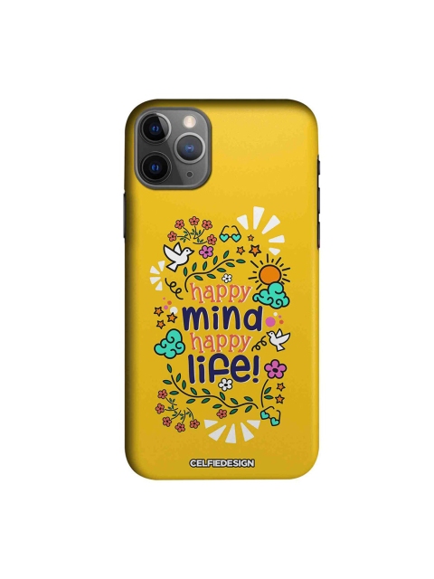 

CelfieDesign Yellow & White Happy Mind Happy Life iPhone 11 Pro Slim Back Case