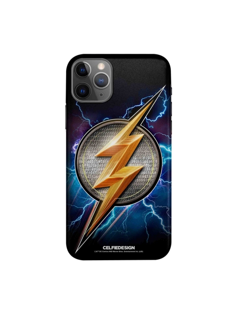 

CelfieDesign Black & Blue Flash Storm iPhone 11 pro Slim Back Case