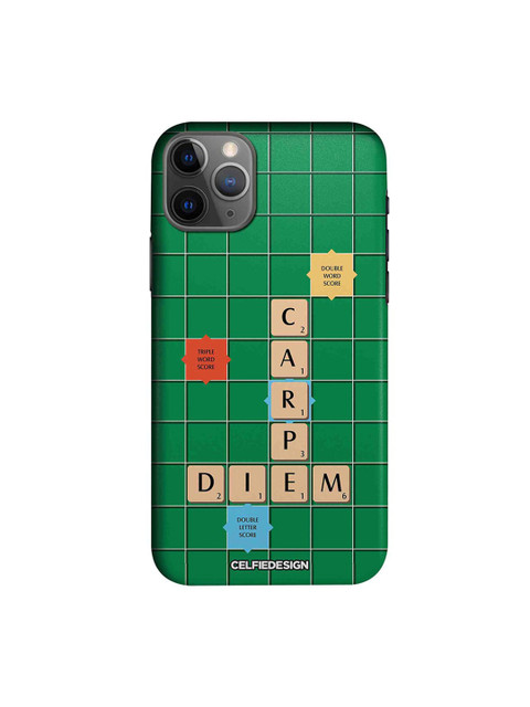 

CelfieDesign Green & Beige Scrabble Game Geometric Printed iPhone 11 Pro Slim Back Case