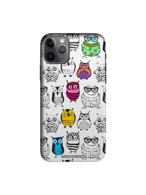 

CelfieDesign White & Black Owl Art Printed iPhone 11 Pro Slim Back Case