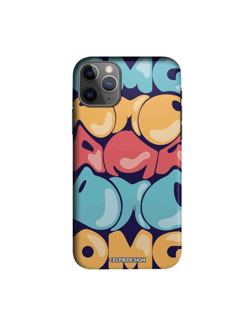 

CelfieDesign Multi-Coloured Printed OMG iPhone 11 Pro Slim Back Case