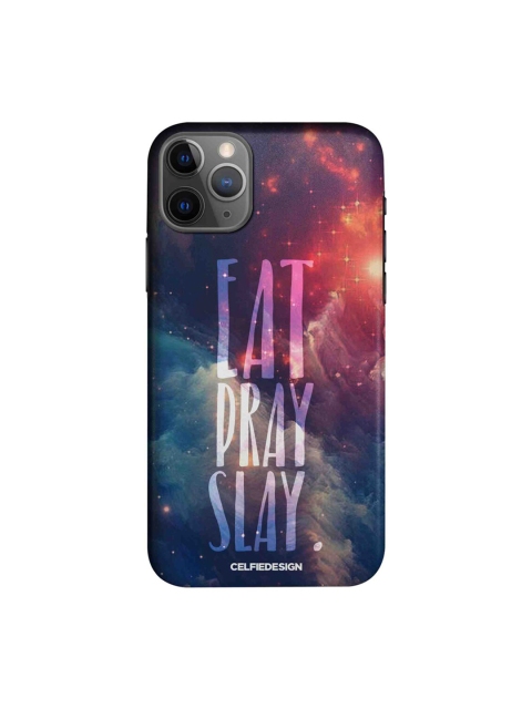 

CelfieDesign Multi-Coloured Eat Pray Slay Typography Printed iPhone 11 Pro Slim Back Case