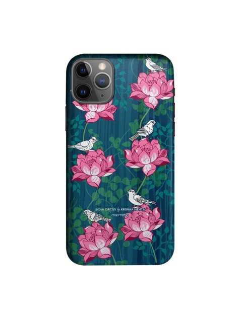 

CelfieDesign Teal Blue & Pink Desired Awakening Floral Print iPhone 11 Pro Slim Back Case