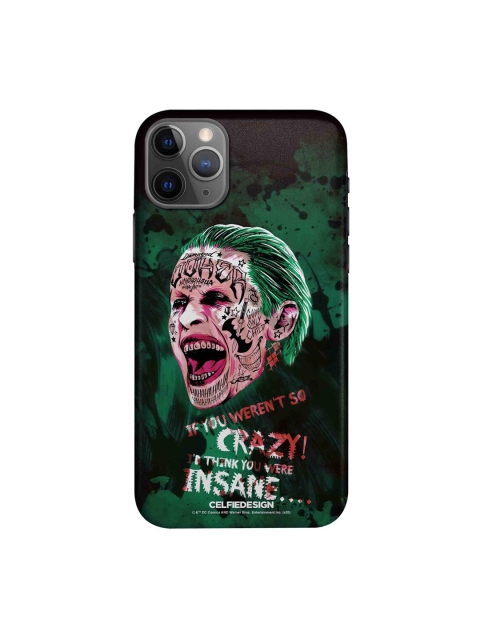 

CelfieDesign Black & Green Crazy Insane Joker Printed iPhone 11 Pro Slim Back Case