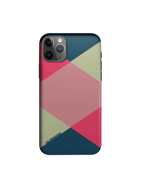 

CelfieDesign Pink & Teal Blue Criss Cross iPhone 11 Pro Slim Back Case