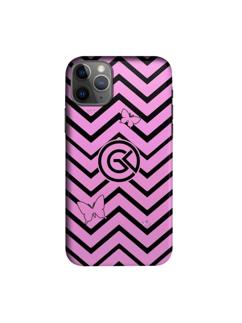 

CelfieDesign Pink & Black Waves Printed iPhone 11 Pro Slim Back Case