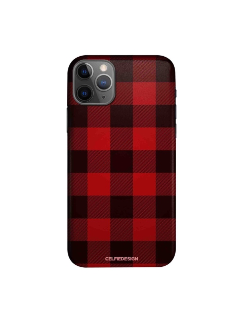 

CelfieDesign Red & Black Checkmate Geometric Printed iPhone 11 Pro Slim Back Case