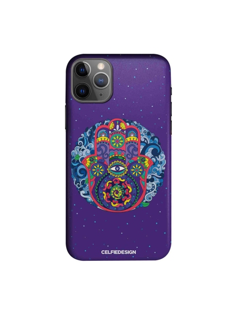 

CelfieDesign Purple & Blue Humsa Mandala Abstract Printed iPhone 11 Pro Slim Back Case